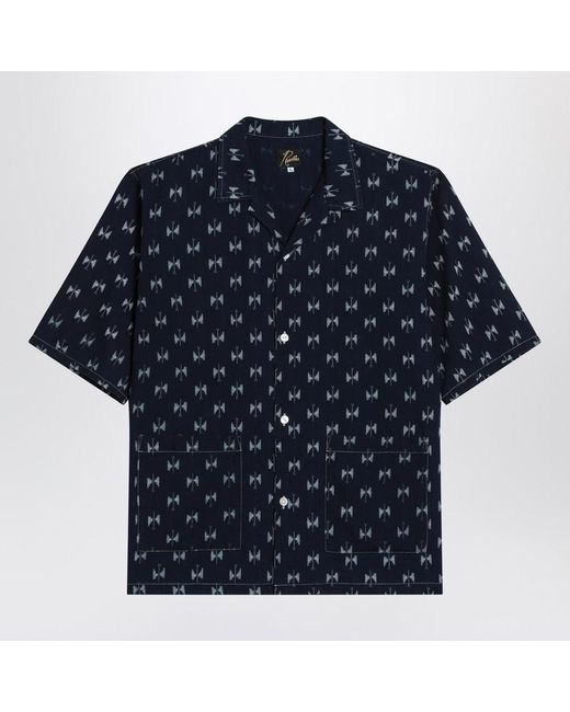 Needles Blue Denim Shirt With Bow Ties for men