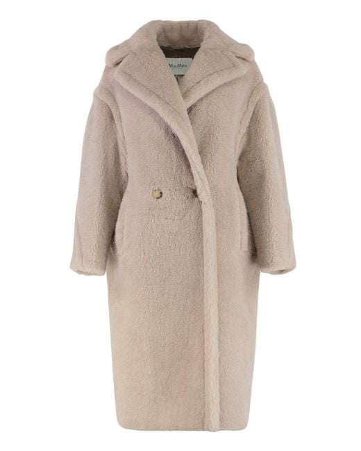 Max Mara Natural Teddy Bear Vegan Fur Coat