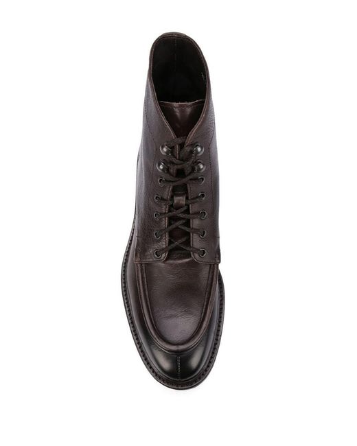 Doucal's Brown Triumph Broadside Derby Boots Shoes for men
