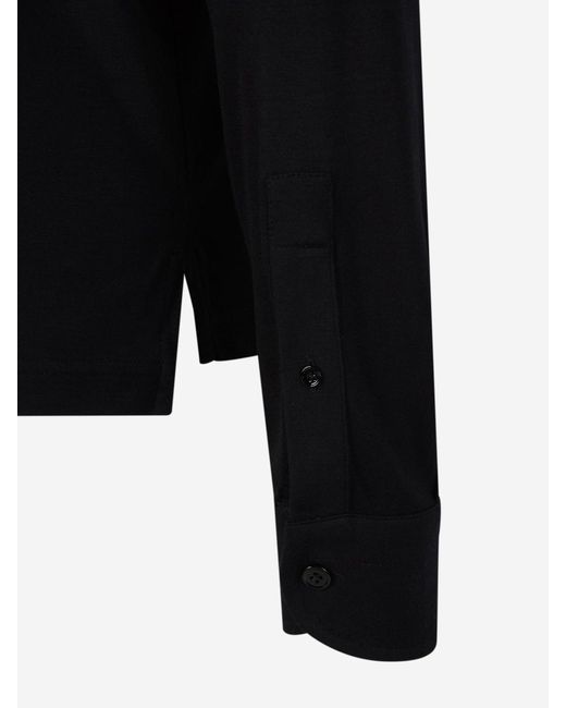 Tom Ford Black Viscose And Silk Polo for men