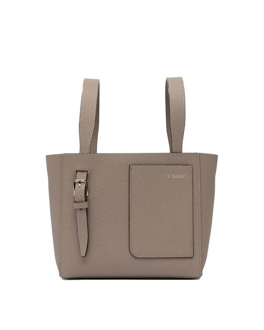 Valextra White "Soft" Bucket Bag Micro