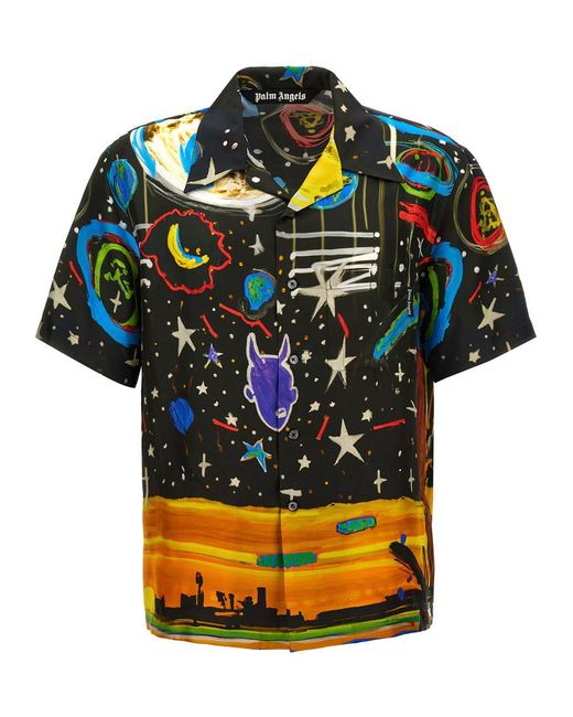 Palm Angels Multicolor Starry Night Shirt, Blouse for men
