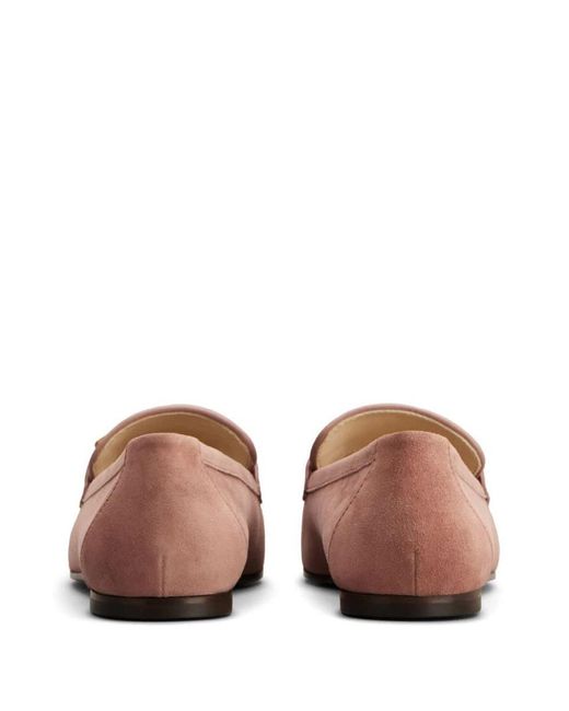 Tod's Brown Kate Suede Loafer Shoes