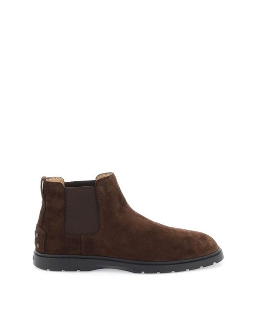 Tod's Brown W. G. Chelsea Ankle Boots for men
