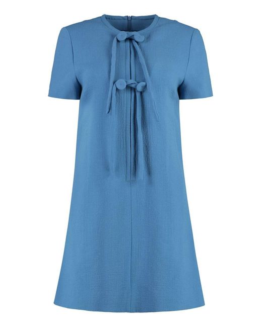 Etro Blue Virgin Wool Dress