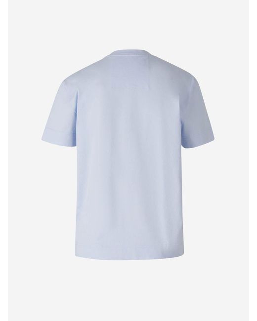 Givenchy Blue Cotton Logo T-Shirt