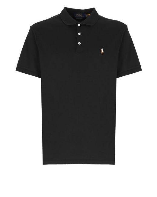 Ralph Lauren Black Polo Shirt With Pony for men
