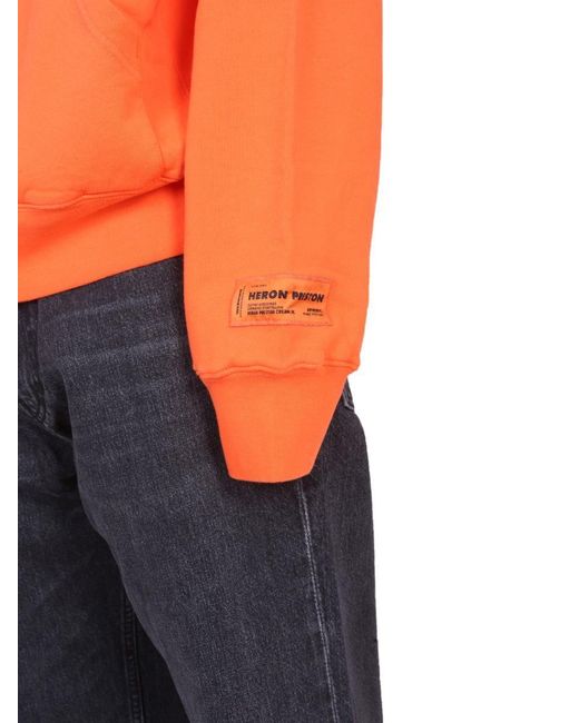 Heron Preston Recycled Cotton-jersey Hoodie in Orange for Men | Lyst