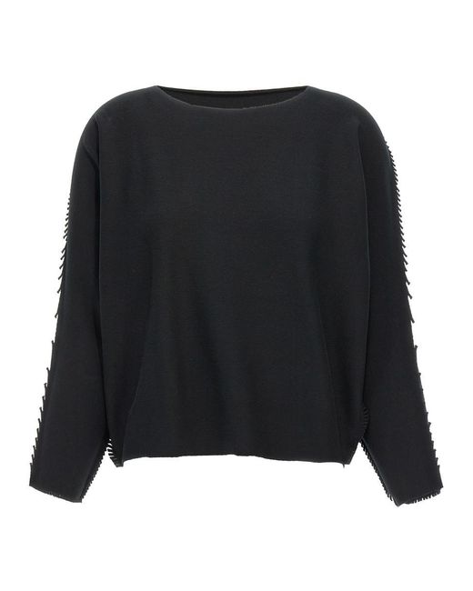 Issey Miyake Black 'campagne' Sweater