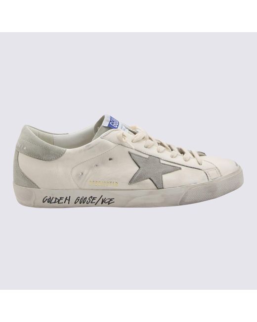 Golden Goose Deluxe Brand White And Leather Super Star Sneakers for men