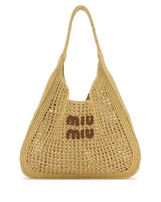 Miu Miu Metallic Handbags.