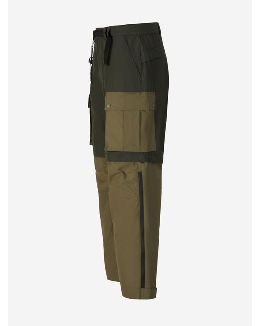 Moncler Genius Green Cargo Technical Trousers for men