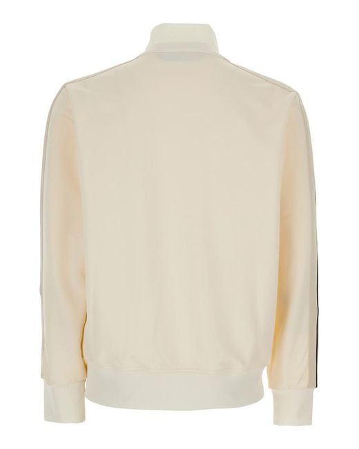 Palm Angels Natural 'Classic Logo' Sweatshirt With Logo Printed On The Front for men