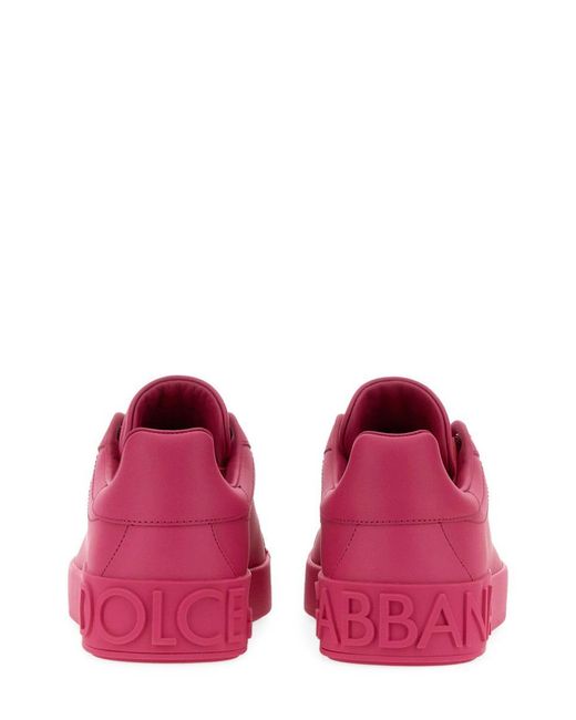 Dolce & Gabbana Pink Portofino Sneaker