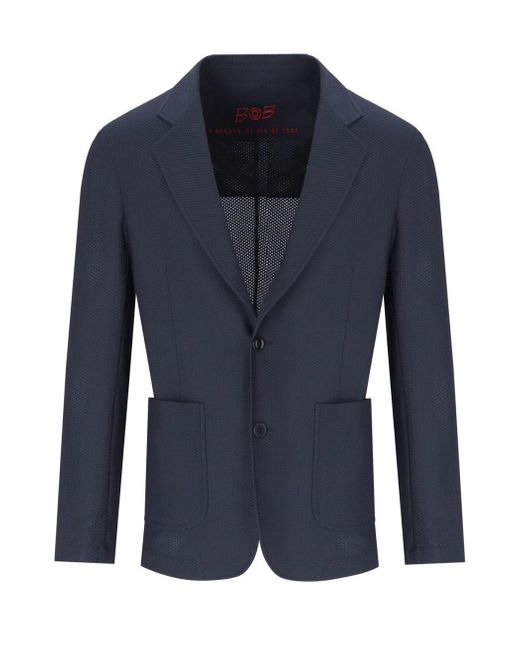Bob Golden Blue Single-breasted Jacket for men