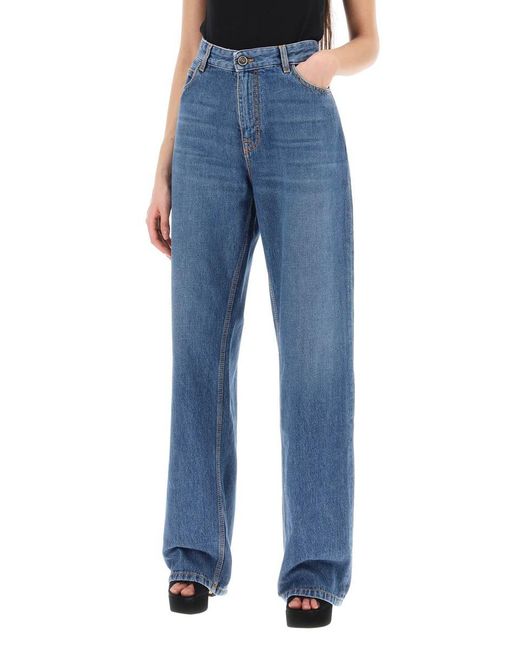 Etro Blue Low-waisted baggy Jeans