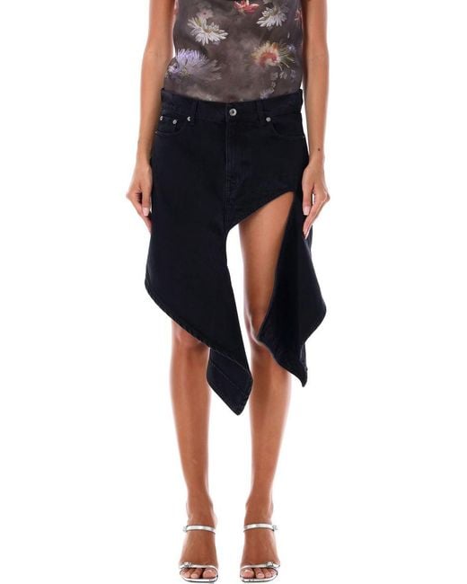Y. Project Black Cut Out Mini Skirt
