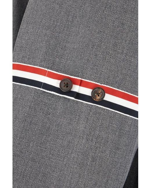 Thom Browne Gray Wool Blend Overcoat