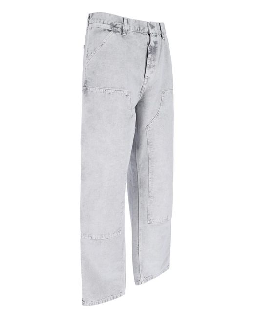 Carhartt Gray 'Double Knee' Carpenter Pants for men