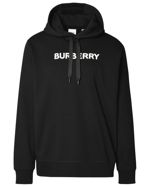 Burberry Black Ansdell Hoodie With Logo Print for men