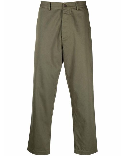 Universal Works Green Cotton Trousers for men