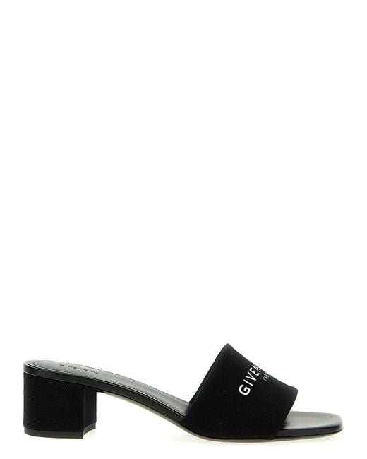 Givenchy Black 4g Canvas Mules