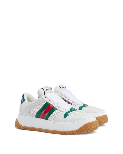 Gucci Blue Leather Sneaker Shoes for men