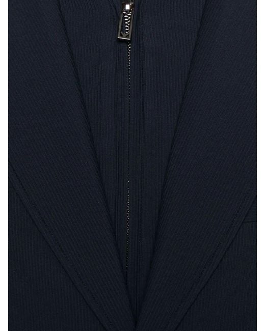 Emporio Armani Exclusive Blue Nylon Single-Breasted Blazer for men