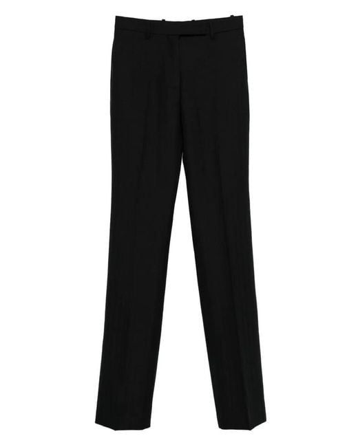 Tom Ford Black Sharp Herringbone Tailored Straight Leg Trousers
