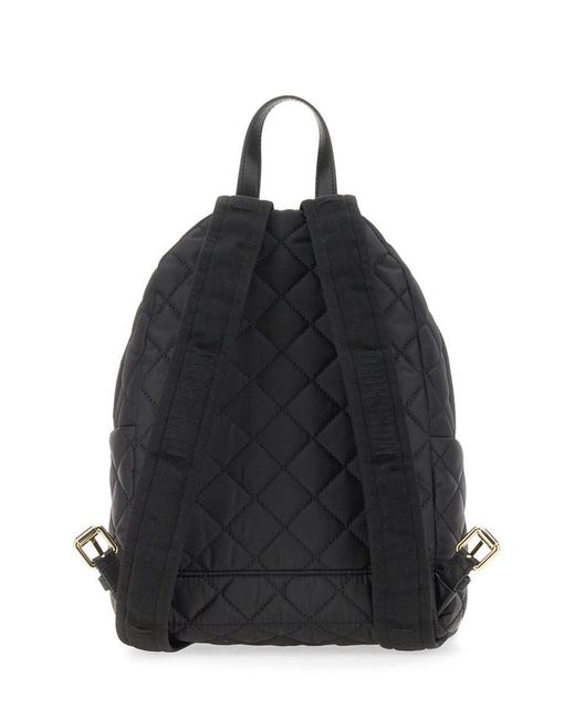 Moschino Black Quilted Nylon Backpack