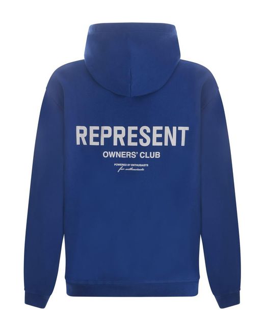 Represent Blue Hooded Sweatshirt "owners' Club" for men