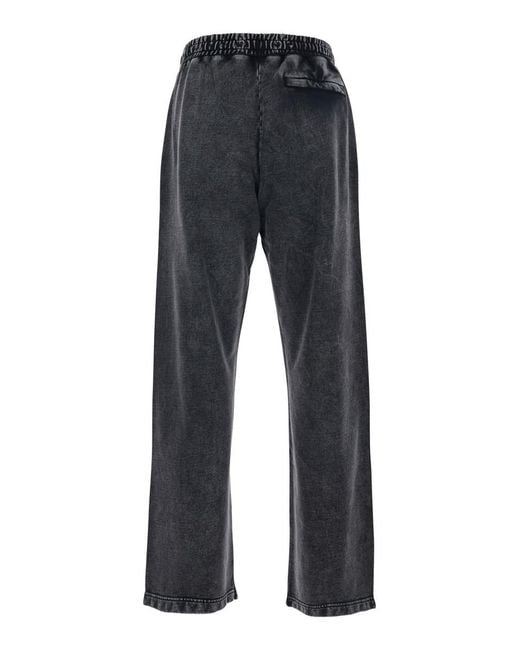 DIESEL Gray Trousers With Elastic Waist for men
