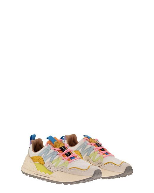 Flower Mountain Natural Washi - Sneakers In Suede And Technical Fabric