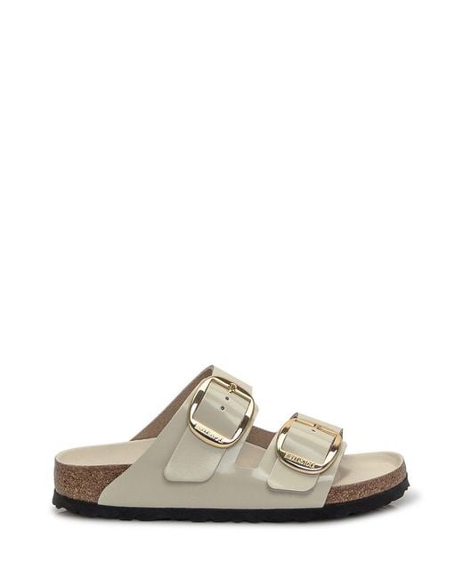 Birkenstock White Arizona Big Buckle Sandalwood