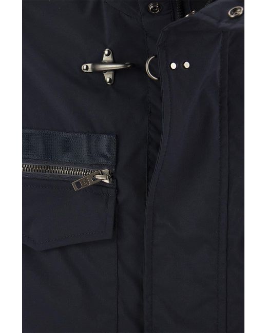 Fay Blue Navy Nylon Field Jacket for men