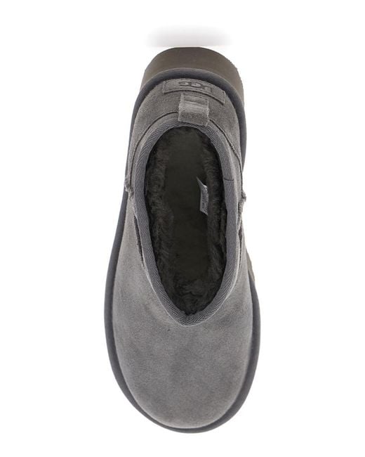 Ugg Gray 'Ultra Mini Classic' Pull-On Boots
