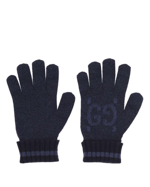 Gucci Blue Gloves for men