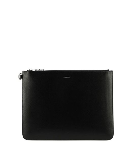 Givenchy Black Clutch With Logo for men