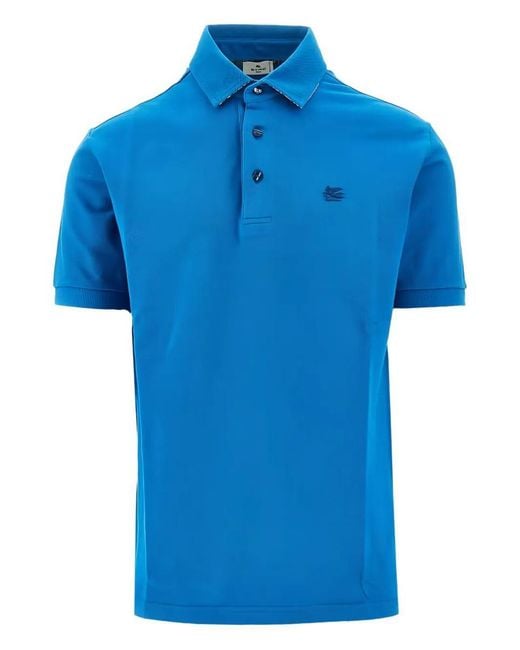 Etro Blue Polo Shirt for men