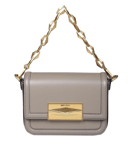 Jimmy Choo White Shoulder Bag In Smooth Leather