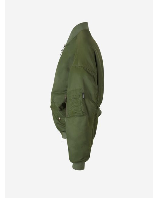 Balenciaga Green Oversize Bomber Jacket for men