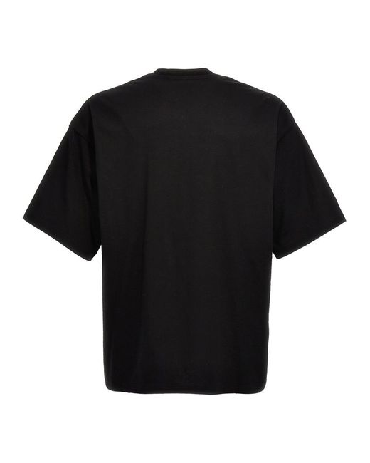 Lanvin Black Curb Lace T-shirt for men
