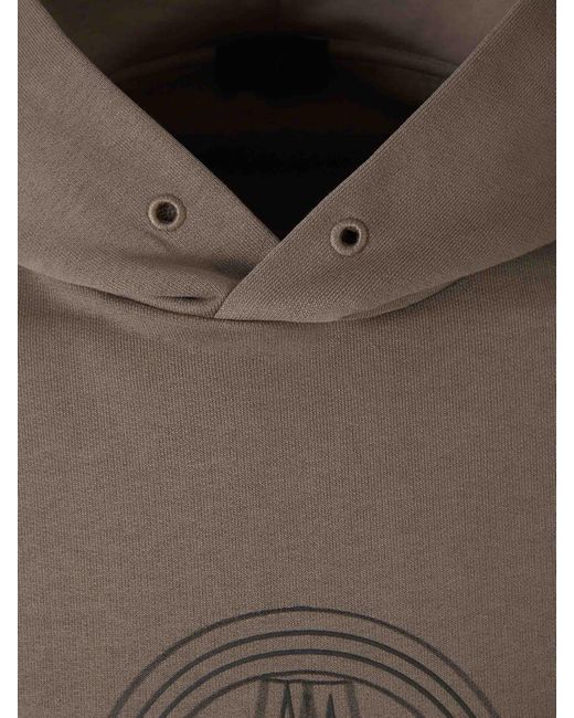 Moncler Brown Logo Cotton Sweatshirt for men