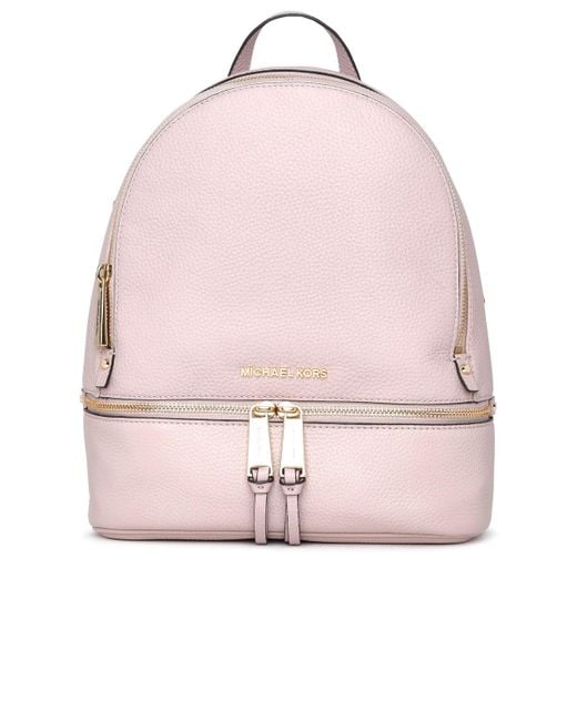 MICHAEL Michael Kors Rhea Backpack In Pink Tumbled Leather | Lyst Canada