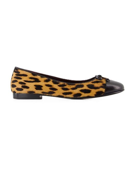 Tory Burch Brown Cap Toe Ballerinas For
