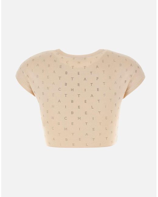 Elisabetta Franchi Natural T-Shirts And Polos