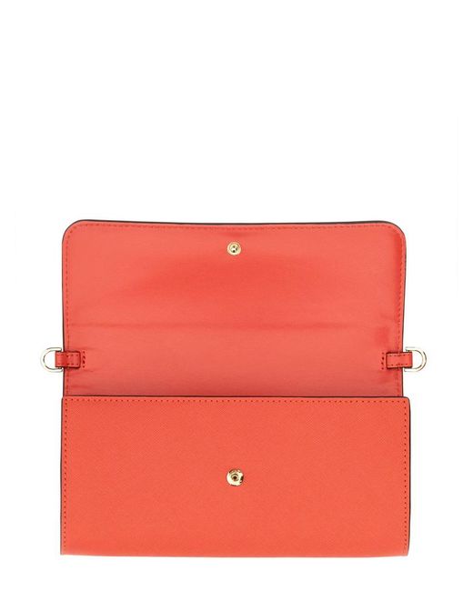 Michael Kors Wallet With Shoulder Strap in Red Lyst