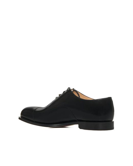 Church's Black Flat Shoes for men