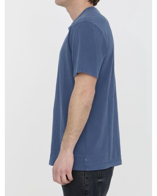 James Perse Blue Cotton T-shirt for men