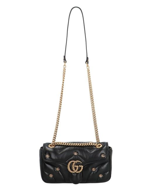 Gucci Gray Gg Marmont Leather Crossbody Bag